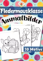 Vorschau - Mal- und Bastelvorlagen - Fledermausklasse - Ausmalbilder (Klassentier) - Deckblatt