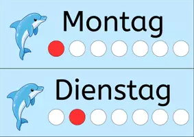 Vorschau - Präsentationen/Tafelbilder - Delfinklasse Kalender Tafelmaterial Grundschule - Seite 1
