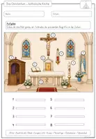 Vorschau - Arbeitsblätter - Katholischer Kirchenraum von innen | Religion Grundschule - Seite 3