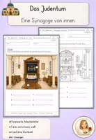 Vorschau - Arbeitsblätter - Synagoge von innen | Judentum | Religion Grundschule - Deckblatt