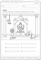 Vorschau - Arbeitsblätter - Hindu Tempel von innen beschriften | Hinduismus | Religion Grundschule - Seite 2