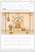 Vorschau - Arbeitsblätter - Hindu Tempel von innen beschriften | Hinduismus | Religion Grundschule - Seite 3