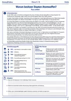 Vorschau - Arbeitsblätter - Nukleare Abschreckung Arbeitsheft Klasse 9–10 - Seite 1