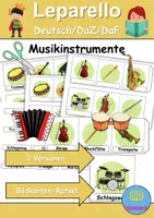 Vorschau - Arbeitsblätter - Materialpaket - Lesen Musikinstrumente - DaZ/DaF / Deutsch / Sachunterricht - Seite 1