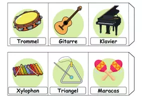 Vorschau - Arbeitsblätter - Materialpaket - Lesen Musikinstrumente - DaZ/DaF / Deutsch / Sachunterricht - Seite 2