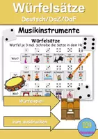Vorschau - Mal- und Bastelvorlagen - Materialpaket - Schreiben und Sprache Thema Musikinstrumente - DaZ/DaF / Deutsch - Seite 1