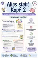 Vorschau - Arbeitsblätter - 🎬 Alles steht Kopf 2 – Arbeitsblatt zur Filmreflexion | Gefühle verstehen & Entscheidungen reflektieren - Deckblatt
