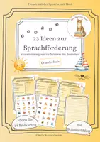 Vorschau - Stundenentwürfe - 23 Ideen zur Sprachförderung Bildkarten zusammengesetzte Nomen Sommer - Deckblatt