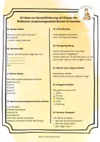 Vorschau - Stundenentwürfe - 23 Ideen zur Sprachförderung Bildkarten zusammengesetzte Nomen Sommer - Seite 3