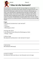 Vorschau - Stundenentwürfe - Kostenlos: Lesetraining Steinzeit – Leseverständnis Klasse 2 - Seite 1