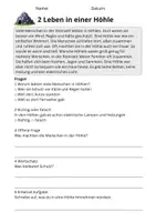 Vorschau - Stundenentwürfe - Kostenlos: Lesetraining Steinzeit – Leseverständnis Klasse 2 - Seite 2