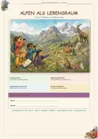 Vorschau - Arbeitsblätter - NMG Alpen als Lebensraum Tiere,Pflanzen und Menschen - Deckblatt