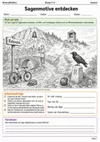 Vorschau - Arbeitsblätter - Sagenmotive Lernmalbuch Klasse 5–6 - Deckblatt