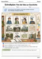 Vorschau - Arbeitsblätter - Schreibplan-Lernmalbuch Klasse 5–6 - Deckblatt