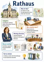 Vorschau - Arbeitsblätter - Lernplakat + Arbeitsblatt "Rathaus" + Onlineübung & MP3 + Mindmap + Infografik - Deckblatt