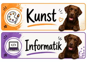 Vorschau - Poster - 🐶 12 moderne Fächerschilder mit Schulhund - Seite 3