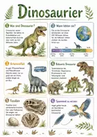 Vorschau - Arbeitsblätter - Lernposter + Arbeitsblätter zum Thema "Dinosaurier" + Lösung & MP3 + Mindmap + Infografik - Deckblatt