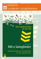 Vorschau - Arbeitsblätter - Satzglieder_Satzgliedanalyse – Arbeitsblätter mit Lösungen - Deckblatt