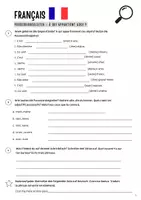 Vorschau - Arbeitsblätter - Französisch Arbeitsblätter Possessivbegleiter (1. Lernjahr) - Deckblatt