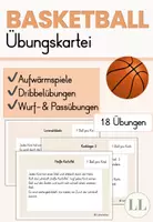 Vorschau - Aufgabenkarten - Basketball - 18 Übungen und Spiele - Deckblatt