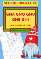 anteprima - Esercizi - GNA GNO GNU GNE GNI – DIFFICOLTA’ ORTOGRAFICHE – SCHEDE - Pagina di copertina