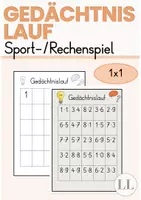 Vorschau - Arbeitsblätter - Gedächtnislauf mit Malaufgaben/ Spiel Einmaleins - Deckblatt