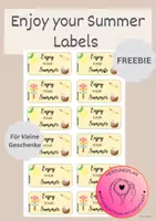 Vorschau - Anderer Materialtyp - Enjoy your Summer - Labels FREEBIE - Deckblatt
