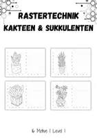 Vorschau - Mal- und Bastelvorlagen - Rastertechnik Kakteen & Sukkulenten - Zeichnen lernen | 3-fach differenziert - Seite 2