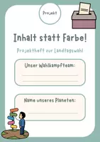 Vorschau - Arbeitsblätter - Wahlkampf-Simulation mit anonymisierten Parteien - Deckblatt