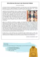Vorschau - Arbeitsblätter - Leserbrief - Schuluniform - Seite 1