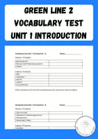 Vorschau - Test - Vokabeltest Green Line 2 (neu) Unit 1 Introduction A/B - Deckblatt