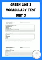Vorschau - Test - Vokabeltest Green Line 2 (neu) Unit 3 A/B - Deckblatt