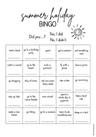 Vorschau - Arbeitsblätter - Sommerferien/summer holiday Bingo - Seite 2