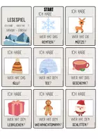Vorschau - Spiele - Lesespiel - Ich habe ... Wer hat ...? (Winter) - Seite 1