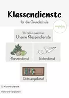 Vorschau - Bildkarten - Klassendienste - Grundschule - Deckblatt