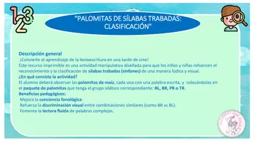 Vista previa - Unidades / Secuencias / Situaciones de Aprendizaje - PALOMITAS DE TRABADAS. CLASIFICACIÓN. - página 1