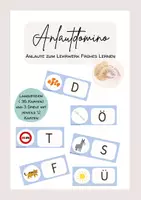 Vorschau - Stationenlernen - Anlautdomino passend zum Lehrwerk Frohes Lernen - Deckblatt