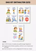 Vorschau - Poster - Klassenregeln Klasse 1 | Poster & 12 Regelkarten zum Schulanfang 1. Klasse | Regeln Einschulung Grundschule | A3- & A4-Format - Seite 2