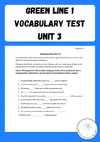 Vorschau - Test - Materialpaket Vokabeltests Green Line 1 (neu) Units 3+4 - Seite 1