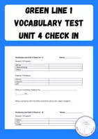Vorschau - Test - Vokabeltest Green Line 1 (neu) Unit 4 Check-in A/B - Deckblatt