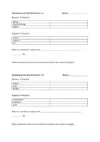Vorschau - Test - Vokabeltest Green Line 1 (neu) Unit 4 Check-in A/B - Seite 1