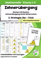 Vorschau - Arbeitsblätter - Zehnerübergang sicher lernen | Rechenstrategie 9er-Trick | Mathematik Klasse 1 & 2 - Seite 1
