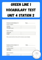 Vorschau - Test - Vokabeltest Green Line 1 (neu) Unit 4 Station 2 A/B - Deckblatt