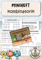 Vorschau - Arbeitsblätter - Kombinatorik Mathematik Klasse 2–4 – Miniheft – Möglichkeiten finden, kombinieren & zählen – kombinatorische Aufgaben und Übungen - Deckblatt