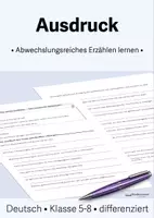 Vorschau - Arbeitsblätter - Ausdruck verbessern + gut erzählen • Klasse 5-8, differenziert - Deckblatt