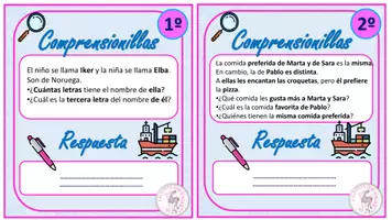 Vista previa - Unidades / Secuencias / Situaciones de Aprendizaje - TARJETAS COMPRENSIÓN EXPRÉS: LEE, PIENSA Y RESUELVE. - página 2