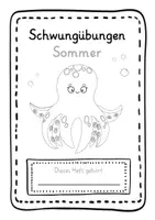 Vorschau - Arbeitsblätter - Graphomotorik Schwungübungen Klasse 1 - Schwungübungen Sommer - Seite 2
