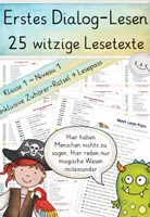 Vorschau - Arbeitsblätter - Lesezeit Klasse 1, 25 Dialog-Lesetexte: Magische Wesen, Niveau 1, Rätsel zum Zuhören - Deckblatt