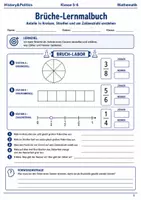 Vorschau - Arbeitsblätter - Brüche Lernmalbuch Klasse 5–6 - Deckblatt
