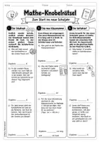 Vorschau - Arbeitsblätter - Mathe-Knobelrätsel zum Schuljahresanfang – differenziertes Arbeitsblatt für Klasse 6/7 - Seite 2